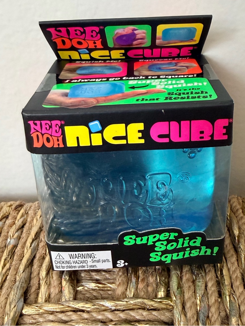 NeeDoh Nice Cube Super Solid Squish! - Blue